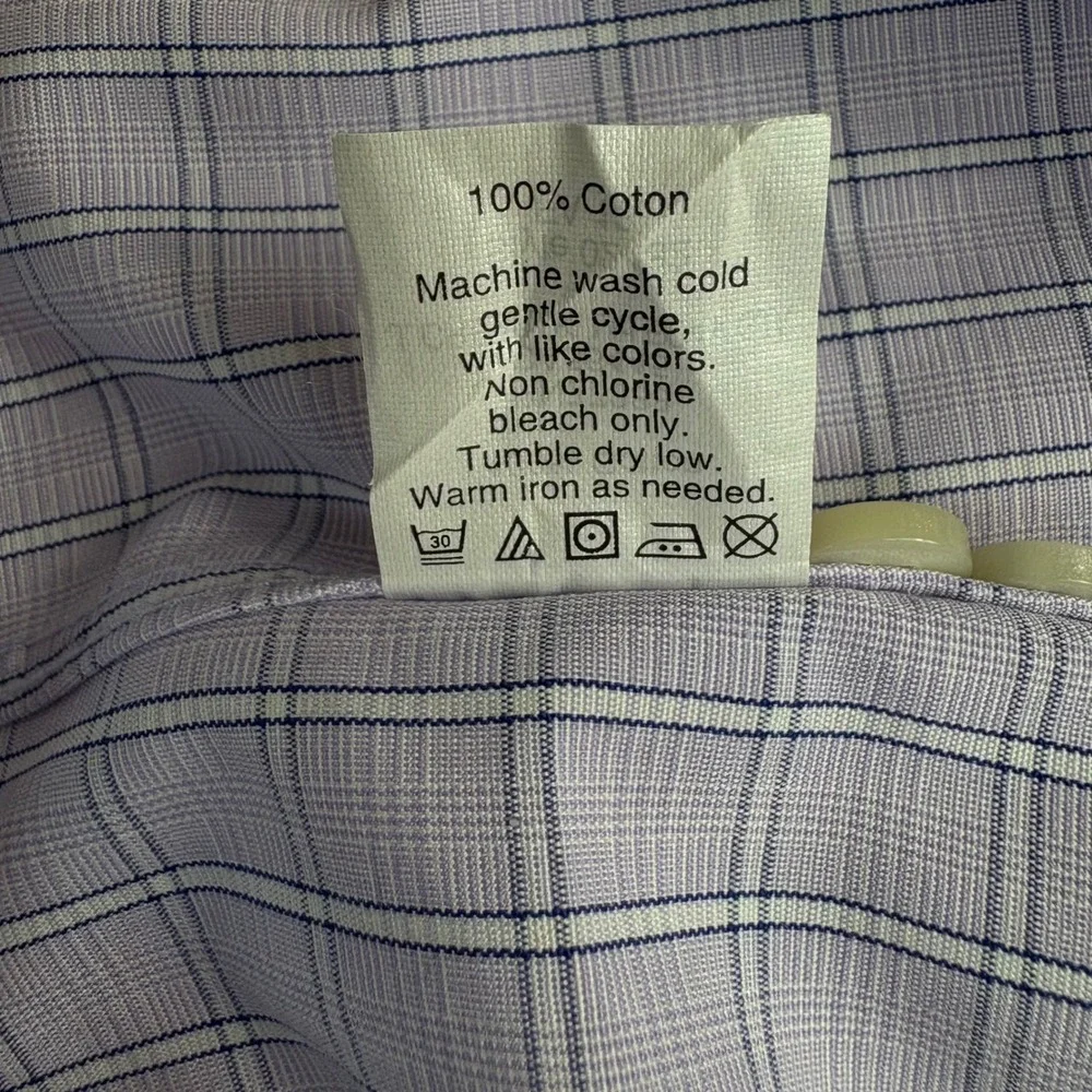 J. Crew Thompson Wrinkle Free Dress Shirt‎ XL Mens Purple Plaid Long Sleeve